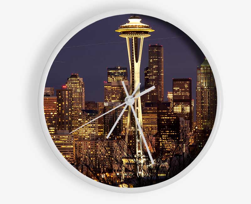 Seattle Washington Clock - Wallart-Direct UK