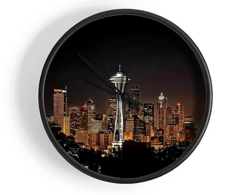 Spectacular Seattle Clock - Wallart-Direct UK