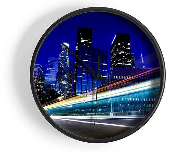 Speedway Through The City Clock - Wallart-Direct UK