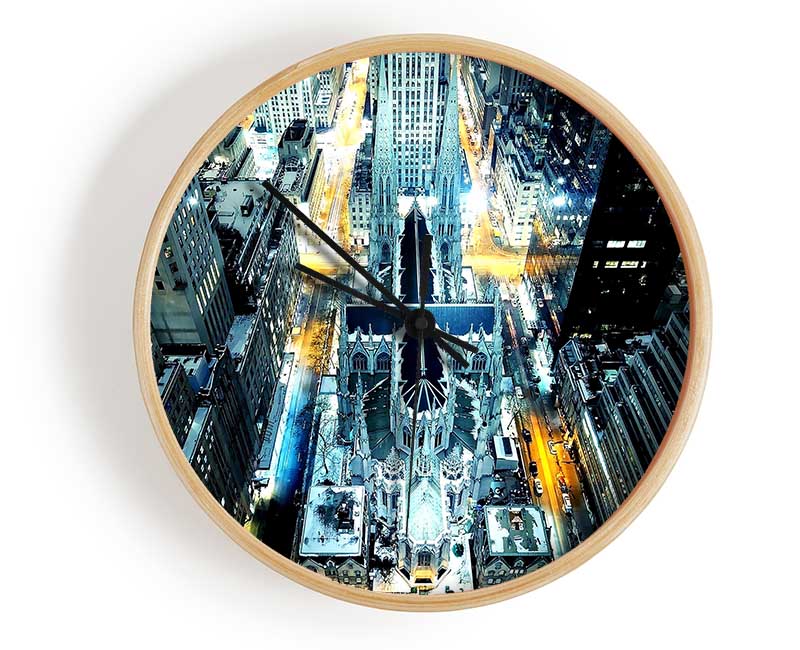 St Patricks Cathedral New York Clock - Wallart-Direct UK