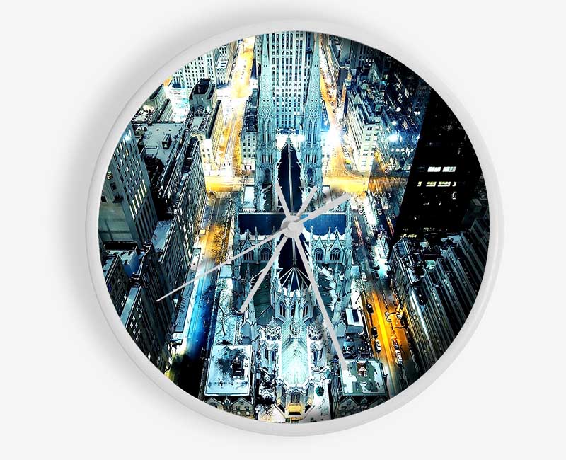 St Patricks Cathedral New York Clock - Wallart-Direct UK