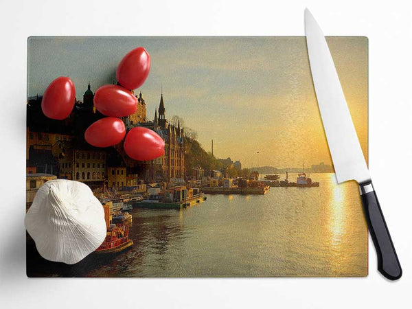 Stockholm Sweden Glass Chopping Board