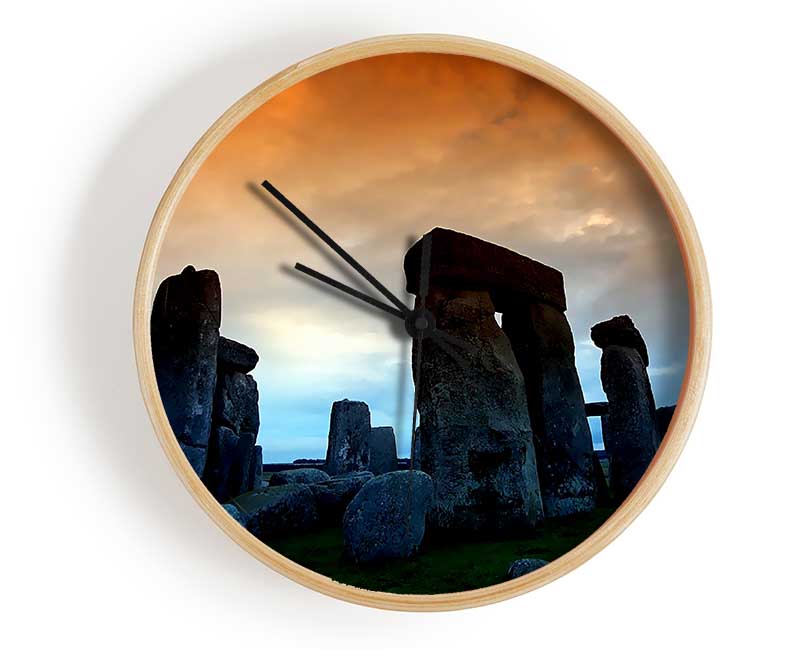 Stonehenge At First Morning Light Clock - Wallart-Direct UK