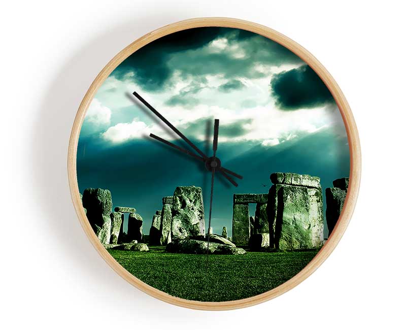 Stonehenge Sunblaze Clock - Wallart-Direct UK