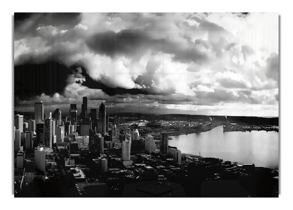 Storm Over City B~w