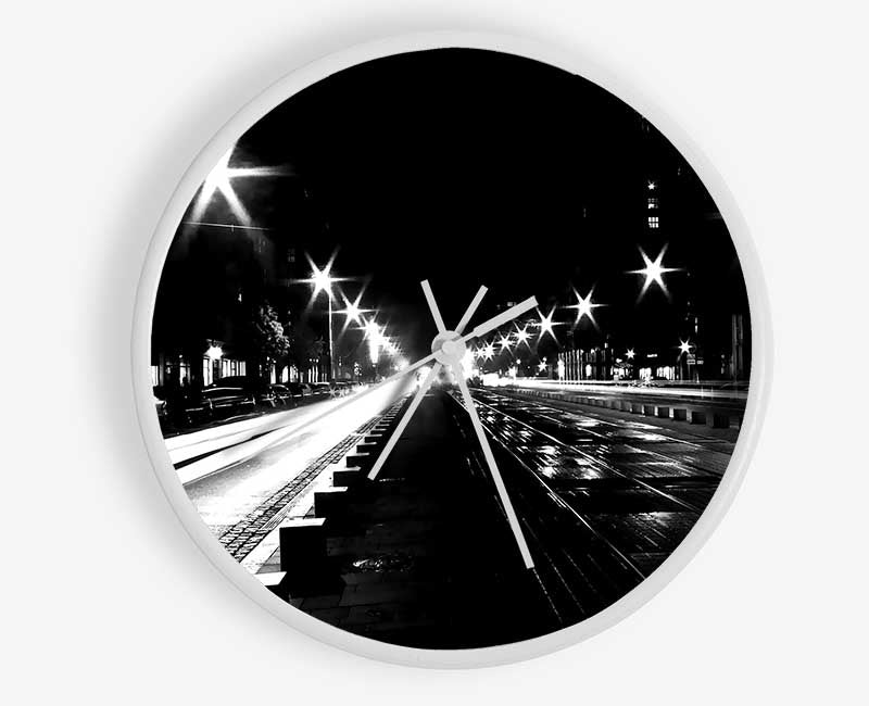 Street View At Night Clock - Wallart-Direct UK