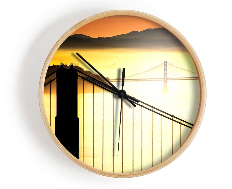 Sunrise Over San Francisco Bay Clock - Wallart-Direct UK