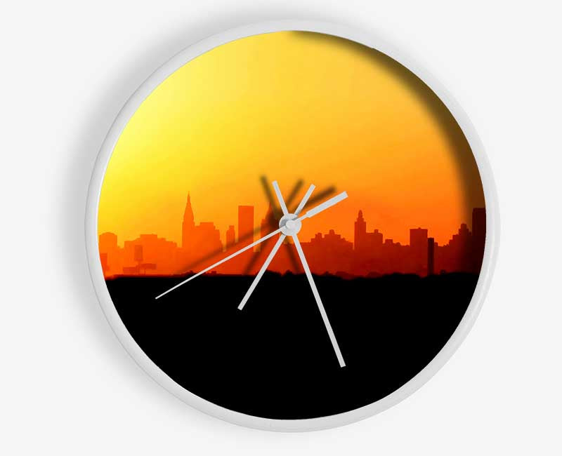 Sunrise Over The City Clock - Wallart-Direct UK