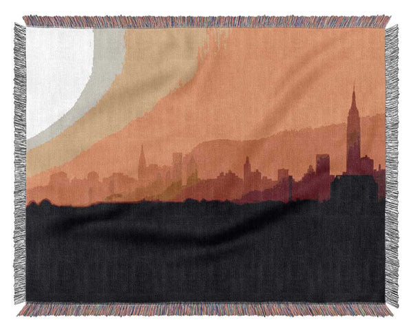 Sunrise Over The City Woven Blanket