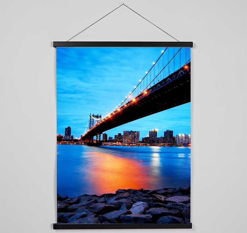 Sunset Harbour Bridge Hanging Poster - Wallart-Direct UK