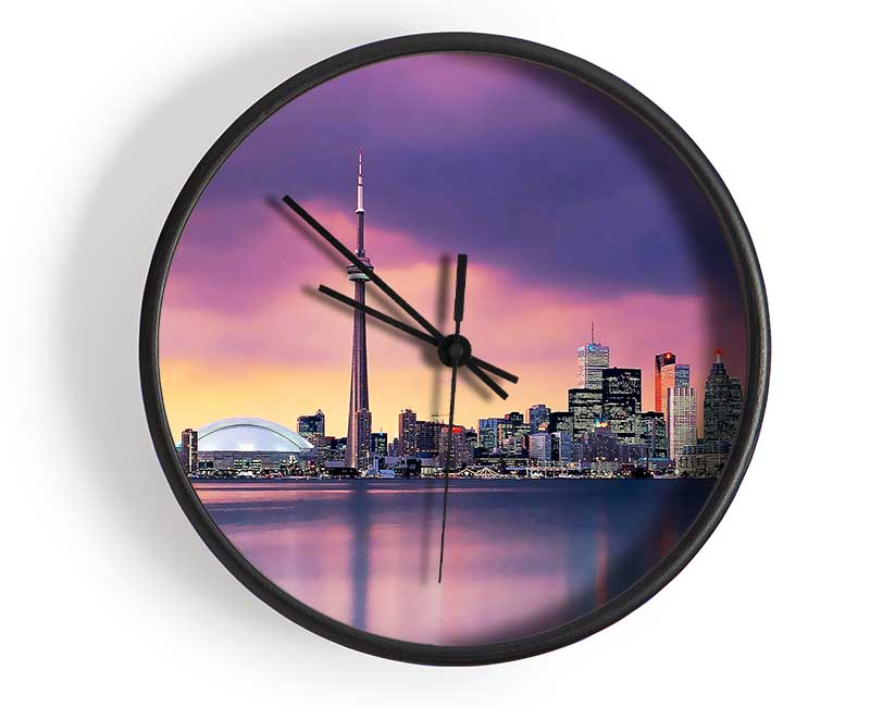 Surreal City Waters Clock - Wallart-Direct UK