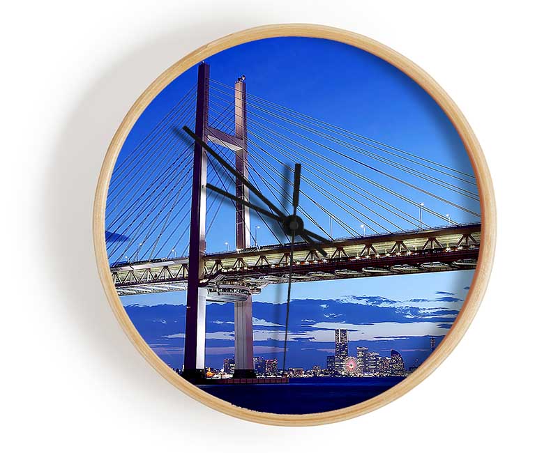 Suspension Bridge Nights Clock - Wallart-Direct UK