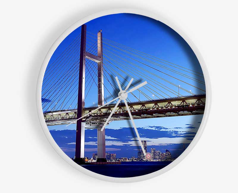 Suspension Bridge Nights Clock - Wallart-Direct UK