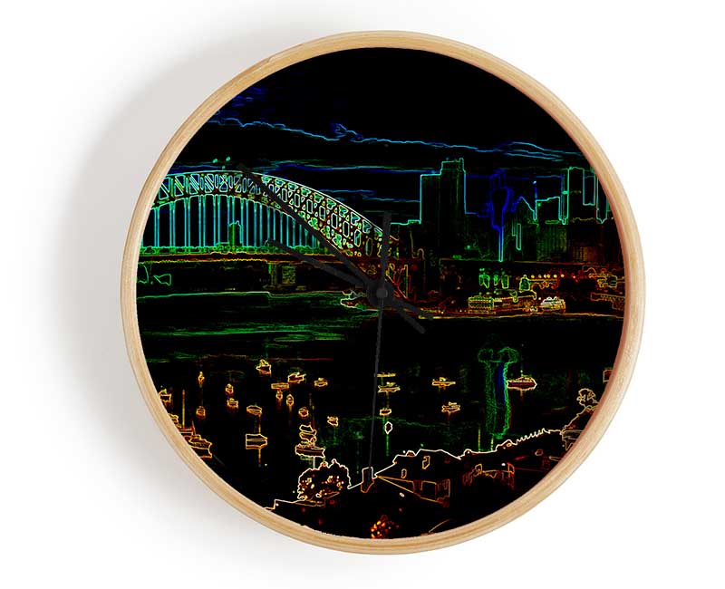 Sydney Australia Psychedelic Clock - Wallart-Direct UK