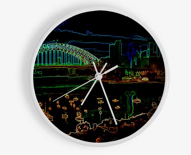 Sydney Australia Psychedelic Clock - Wallart-Direct UK