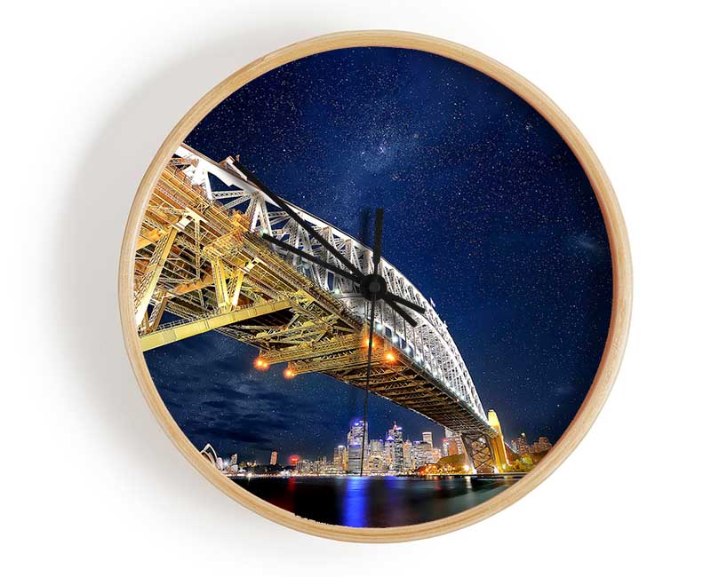 Sydney Bridge Nights Clock - Wallart-Direct UK