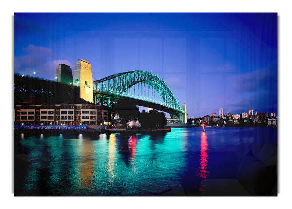 Sydney Harbour Bridge Blue Glow