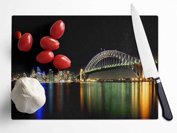 Sydney Harbour Bridge Opera House Glass Chopping Board