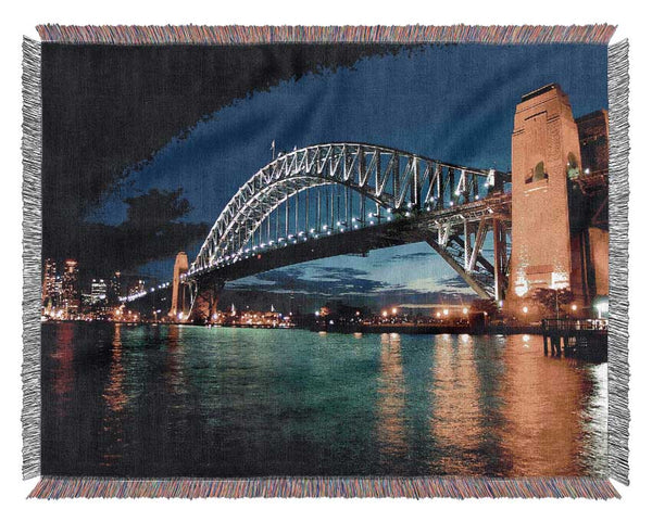 Sydney Harbour Bridge Reflections Woven Blanket