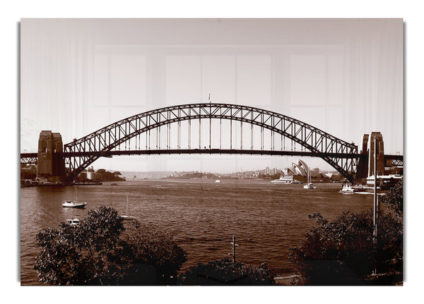 Sydney Harbour Bridge Retro Sepia