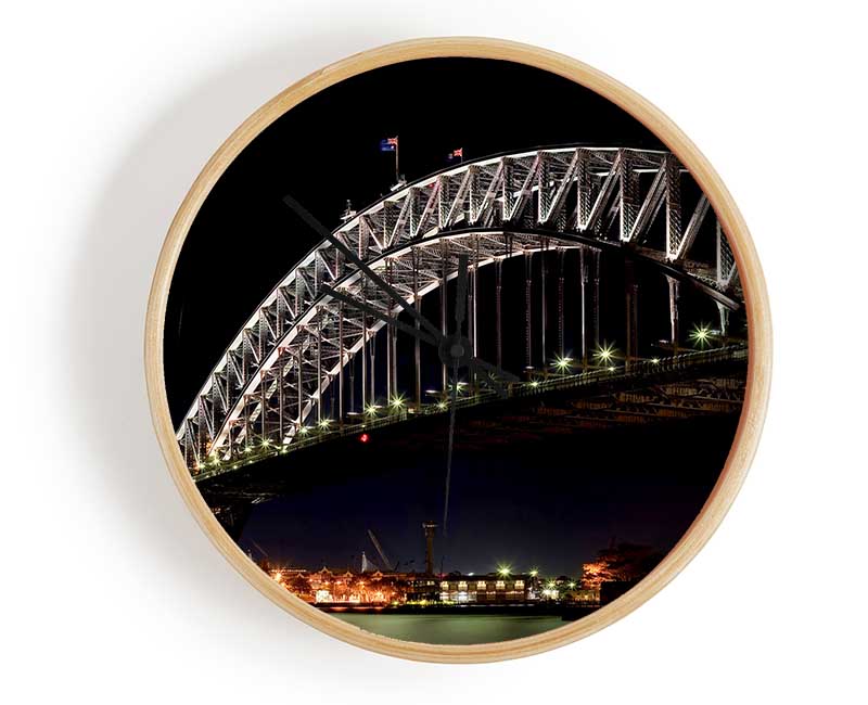 Sydney Harbour Night Light Clock - Wallart-Direct UK