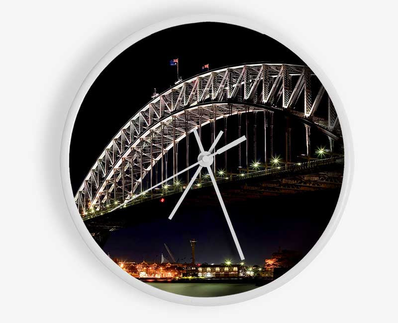 Sydney Harbour Night Light Clock - Wallart-Direct UK