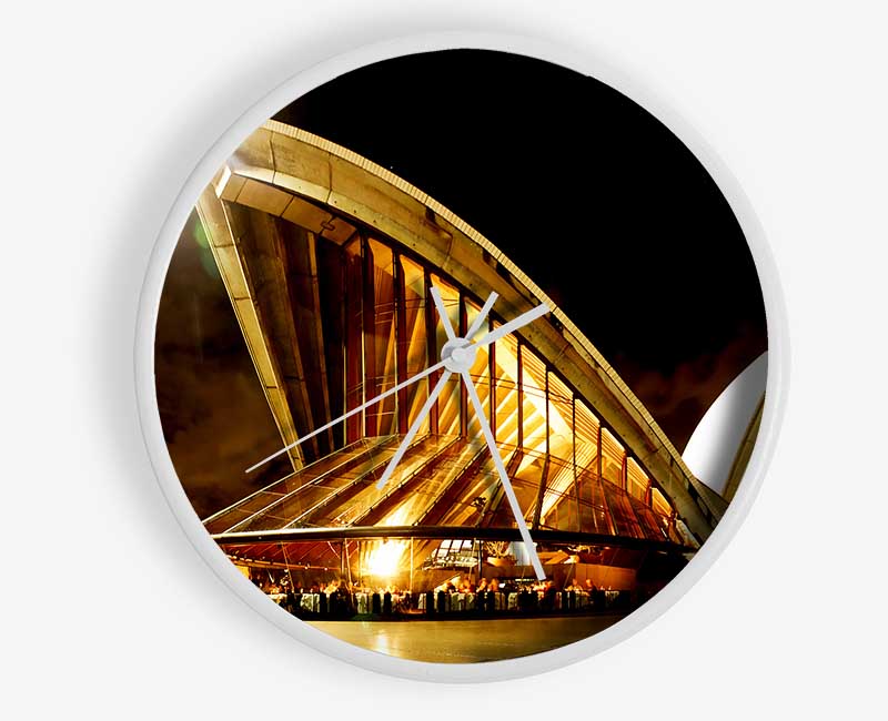 Sydney Opera House Golden Glow Clock - Wallart-Direct UK