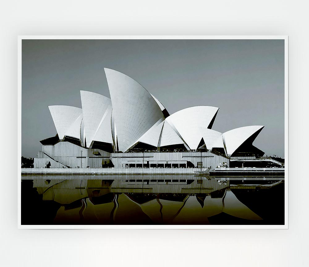 Sydney Opera House Green Harbour Print Poster Wall Art