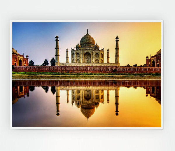 Taj Mahal India Print Poster Wall Art