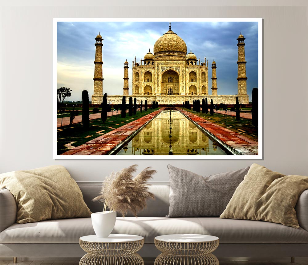 Taj Mahal India Reflections Print Poster Wall Art