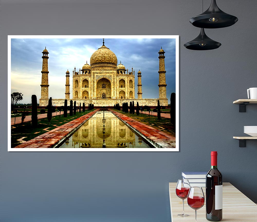 Taj Mahal India Reflections Print Poster Wall Art