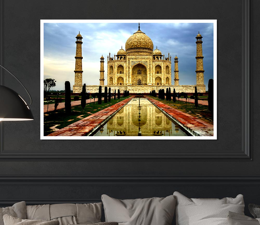 Taj Mahal India Reflections Print Poster Wall Art