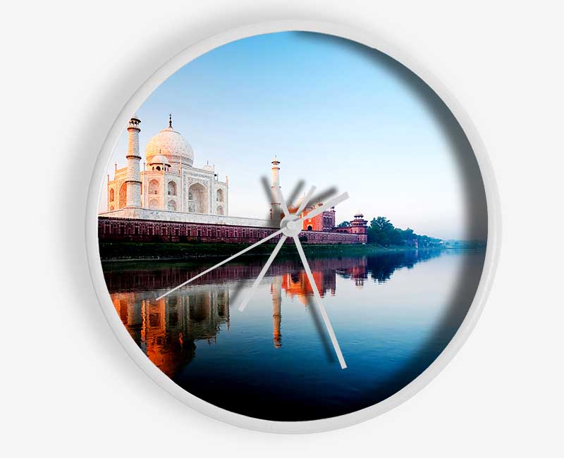 Taj Mahal Water Reflections Clock - Wallart-Direct UK