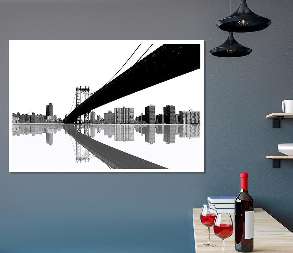 The Bridge To New York Print Poster Wall Art