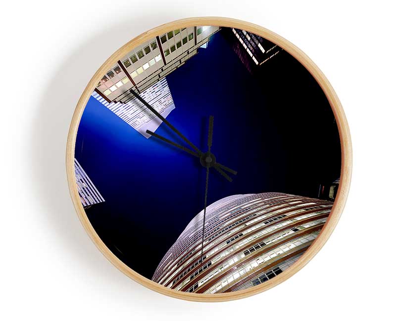 The Chrysler Building Blue Nights Clock - Wallart-Direct UK