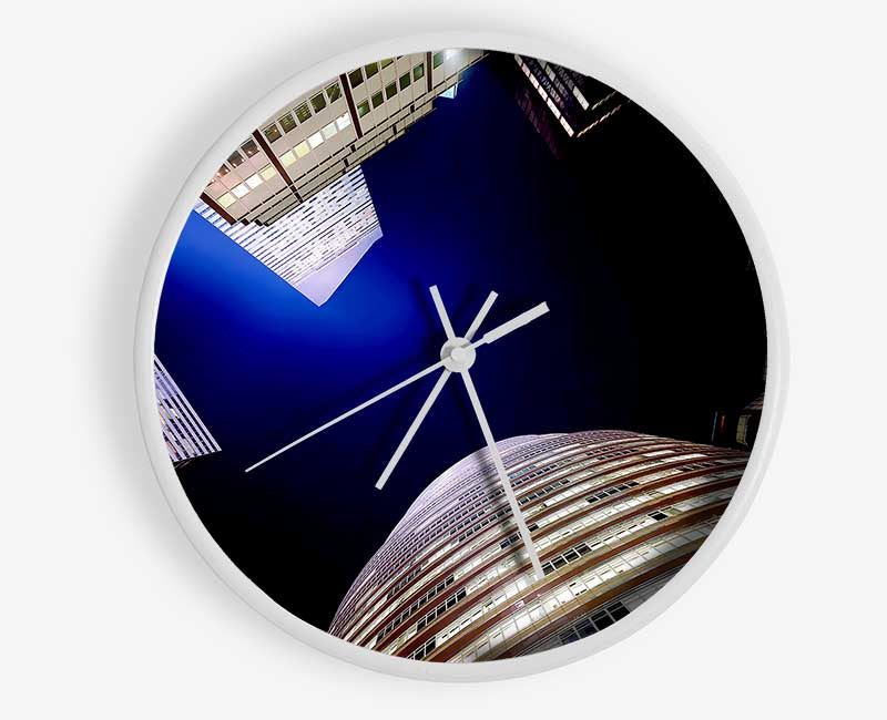 The Chrysler Building Blue Nights Clock - Wallart-Direct UK