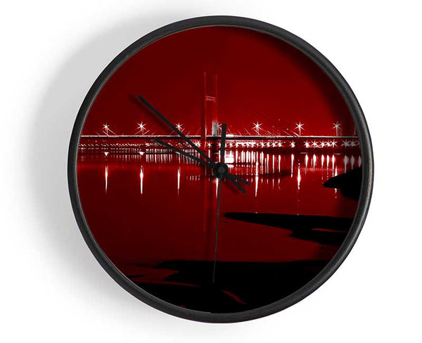 The City Just Beyond The Waters Clock - Wallart-Direct UK