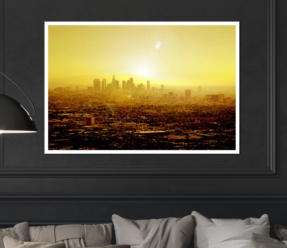 The City Of Golden Light Print Poster Wall Art