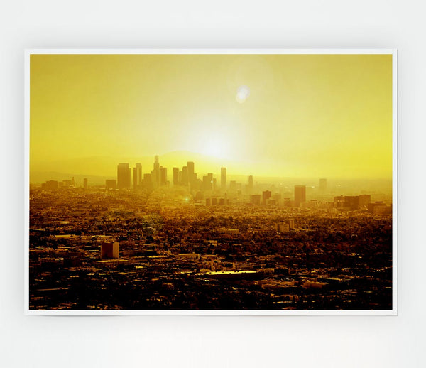 The City Of Golden Light Print Poster Wall Art