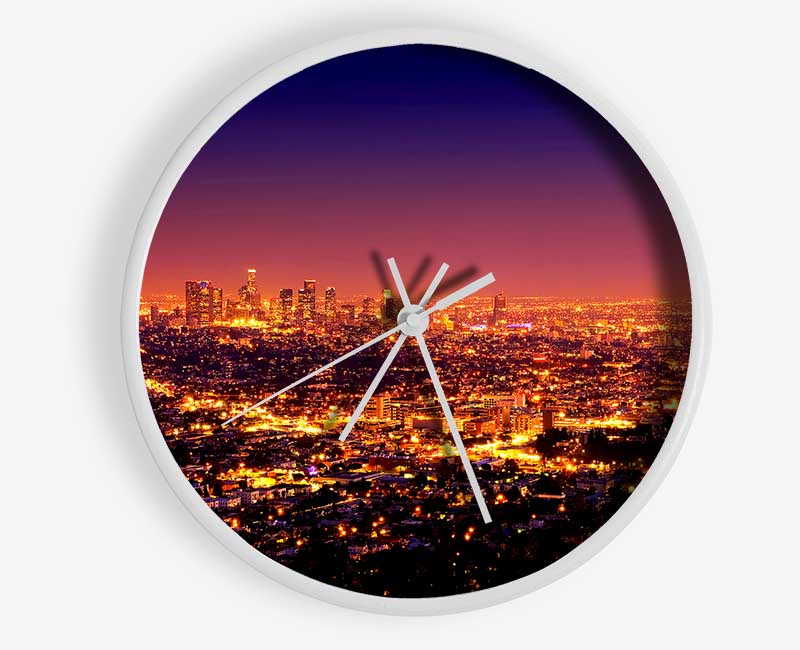 The City Of The Burning Lights Clock - Wallart-Direct UK