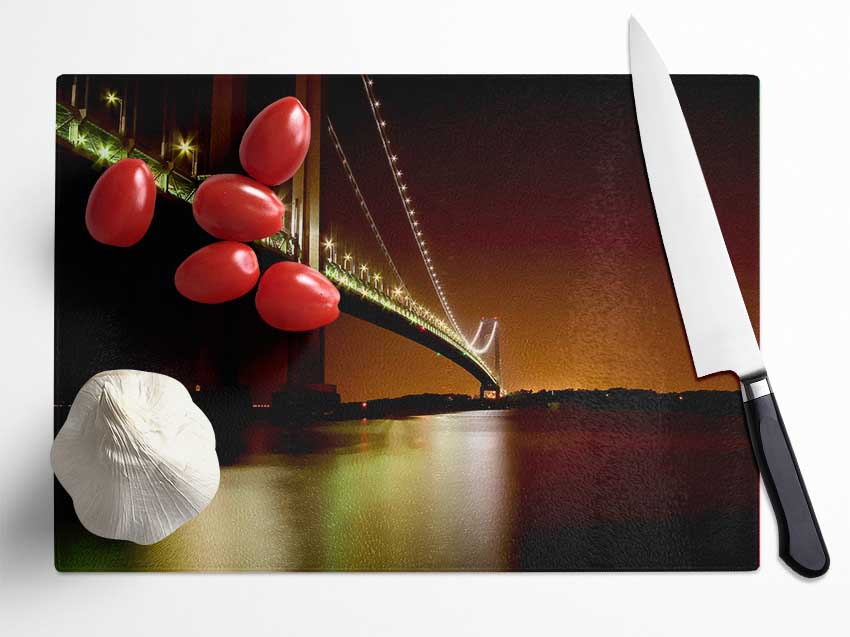 The Golden Gate Bridge Brown Glass Chopping Board