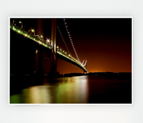 The Golden Gate Bridge Brown Print Poster Wall Art