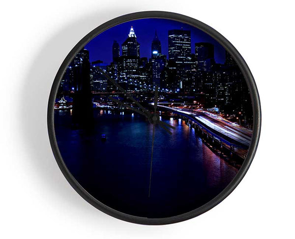 The Lights Of The Big City Clock - Wallart-Direct UK