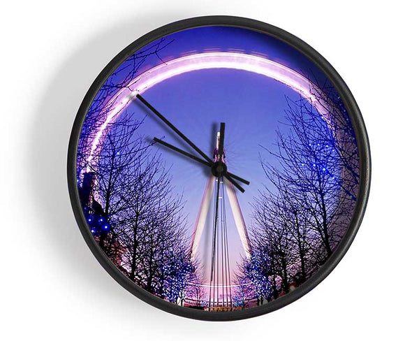 The London Eye At Dusk Clock - Wallart-Direct UK