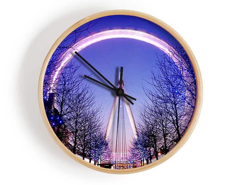 The London Eye At Dusk Clock - Wallart-Direct UK