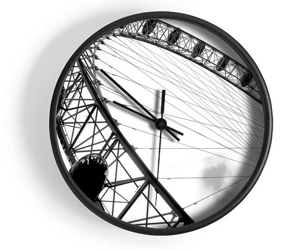 The London Eye Black And White Clock - Wallart-Direct UK