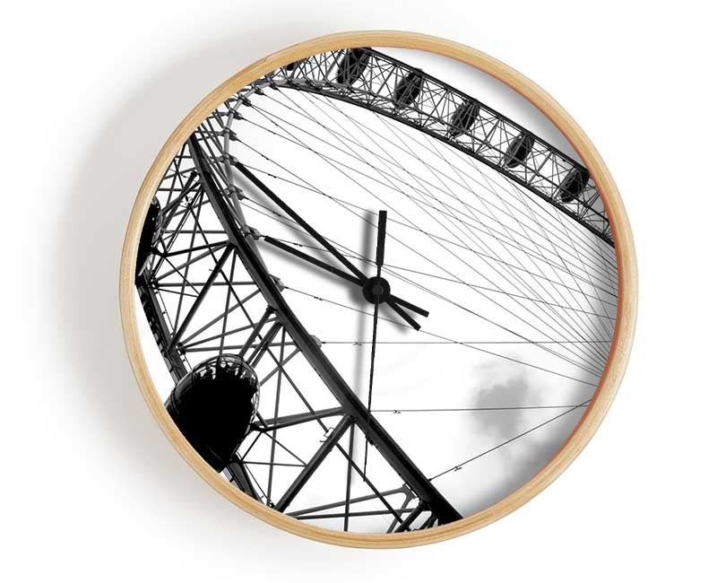 The London Eye Black And White Clock - Wallart-Direct UK