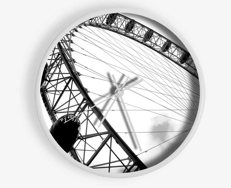 The London Eye Black And White Clock - Wallart-Direct UK