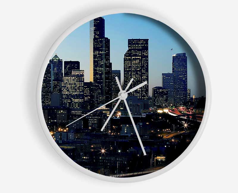 The Ring Road To Hong Kong Clock - Wallart-Direct UK