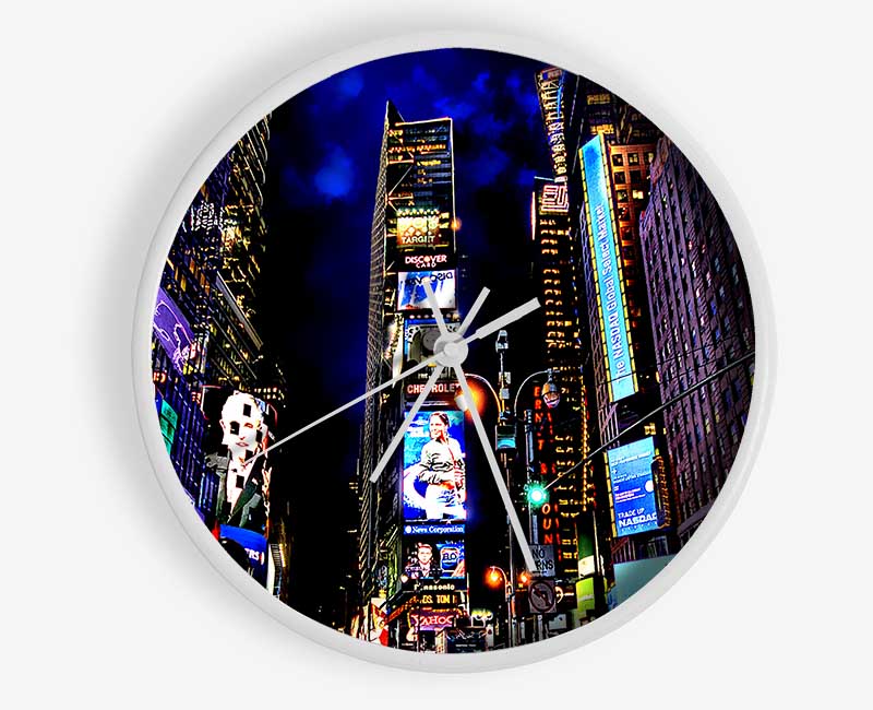 Times Square NYC Nights Clock - Wallart-Direct UK